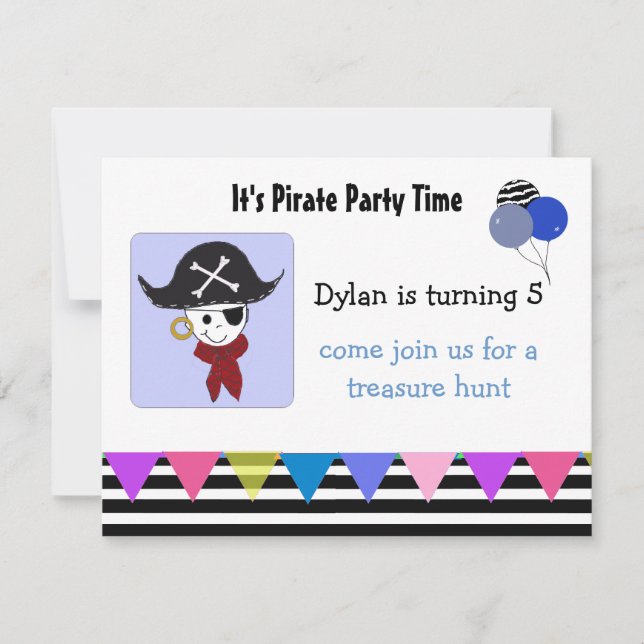 Pirate Birthday Party Invitation (Front)