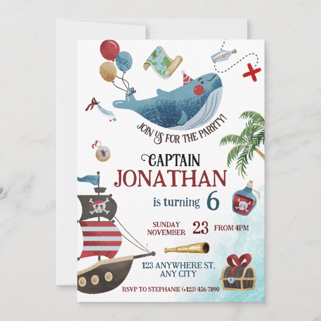 Pirate Birthday Party Invitation (Front)