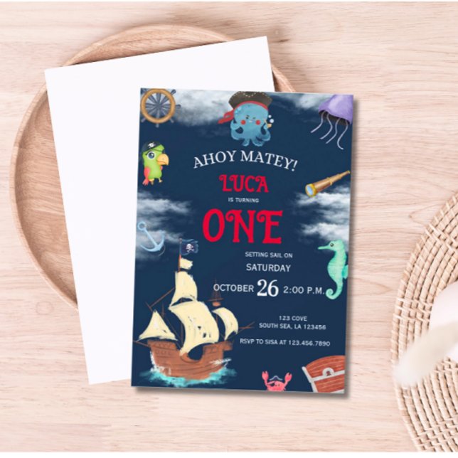 Pirate Birthday Party Invitation (Pirate Birthday Invitation )