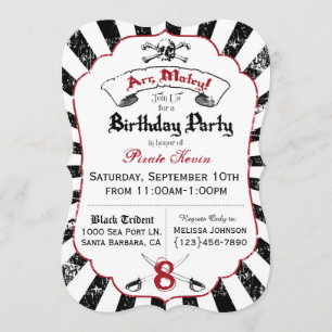 Pirate Birthday Party Invitation