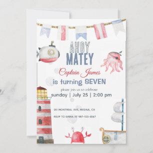 pirate birthday party invitation