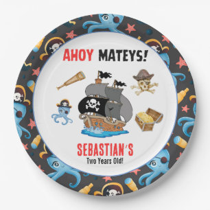 Pirate Birthday Party Paper Plate