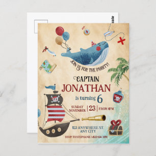 Pirate Birthday Party Postcard