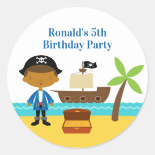 Pirate Birthday Party Stickers