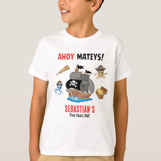 Pirate Birthday Party T-Shirt (Front)