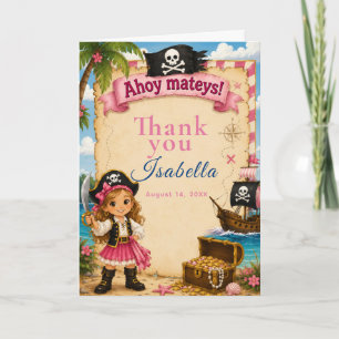 Pirate Birthday Party Thank You Card