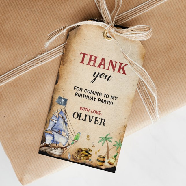 Pirate Birthday Party Thank You Tag (Creator Uploaded)