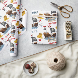 Pirate Birthday Party Wrapping Paper