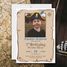 Pirate Birthday | Photo Birthday Invitation
