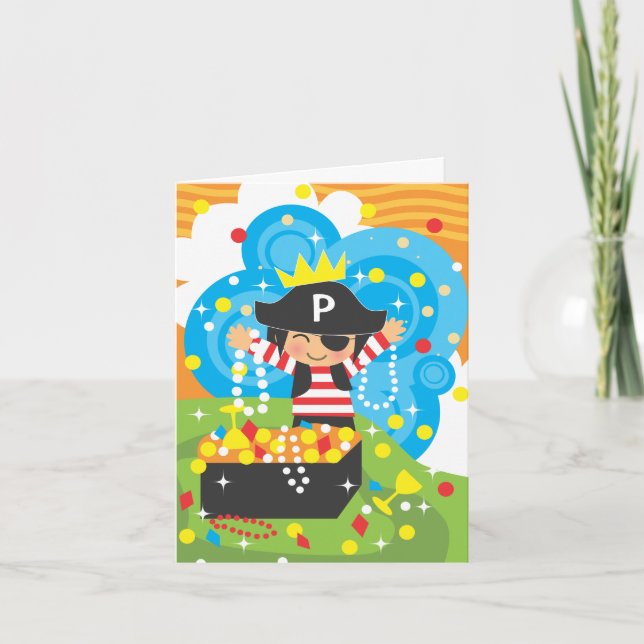 Pirate Birthday Thank You Notecard (Front)
