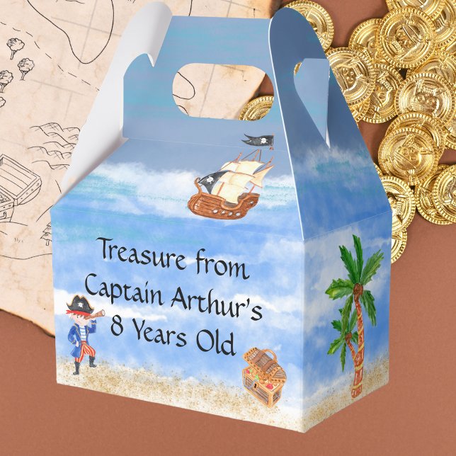 Pirate birthday themed party treasure chest favour box (Pirate-Themed party)