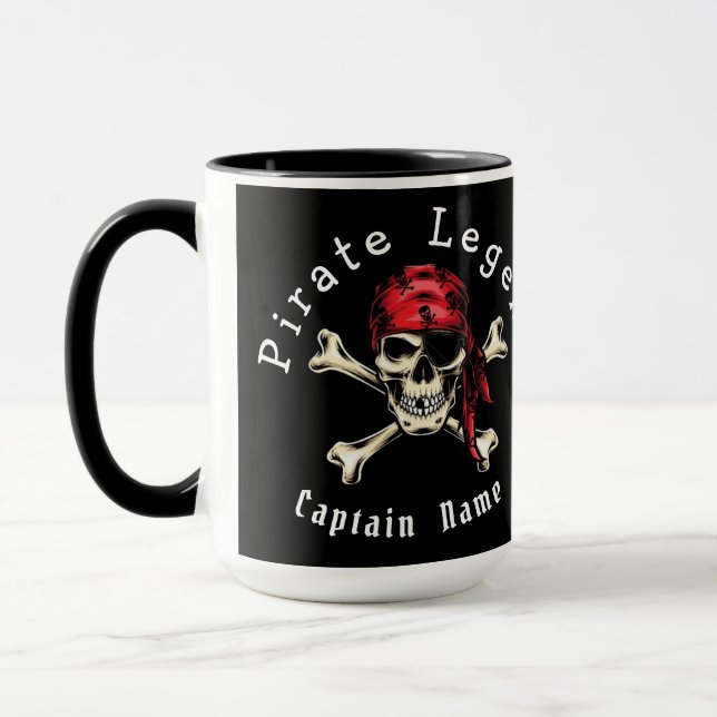 Pirate black mug (Left)
