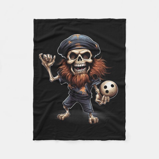 Pirate Bowler Cannon Bowling  Fleece Blanket (Front)