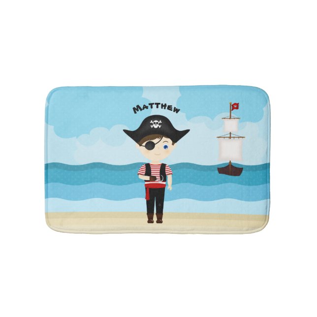 Pirate Boy Bath Mat (Front)