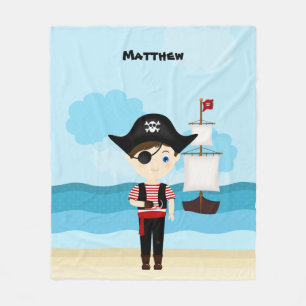 Pirate Boy Fleece Blanket
