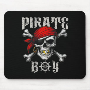 Pirate Boy Jolly Roger Flag And Skull Crossbones H Mouse Pad
