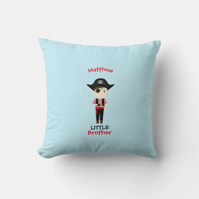 Pirate Boy Little Brother Cushion (Front)