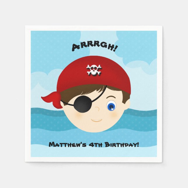 Pirate Boy Napkin (Front)