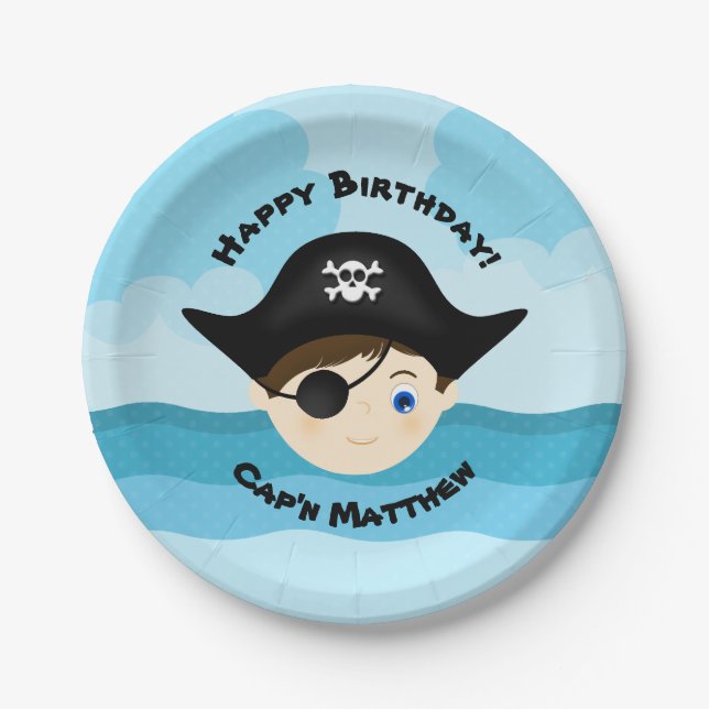 Pirate Boy Paper Plate (Front)