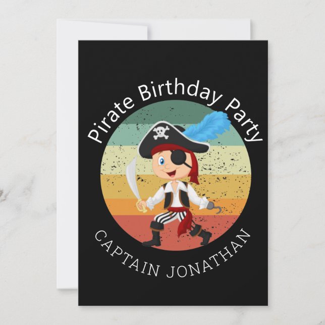 Pirate Boy Party Card (Front)