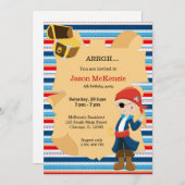 Pirate boy party invitation (Front/Back)