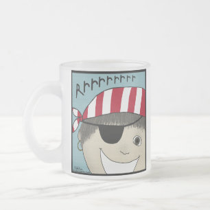 Pirate Boy Rrrrrr Frosted Glass Coffee Mug