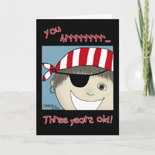 Pirate Boy three year old Card