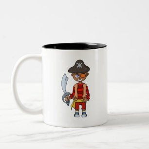 Pirate Boy Two-Tone Coffee Mug