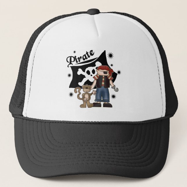 Pirate Boy with  Monkey Trucker Hat (Front)