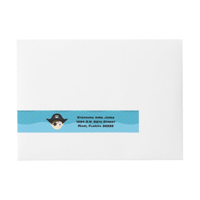 Pirate Boy Wraparound Address Label (Front)