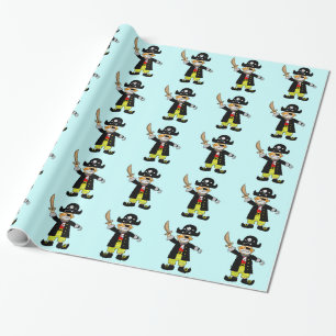 pirate boy wrapping paper