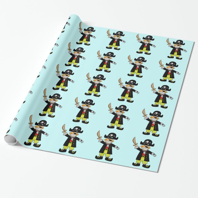 pirate boy wrapping paper (Unrolled)
