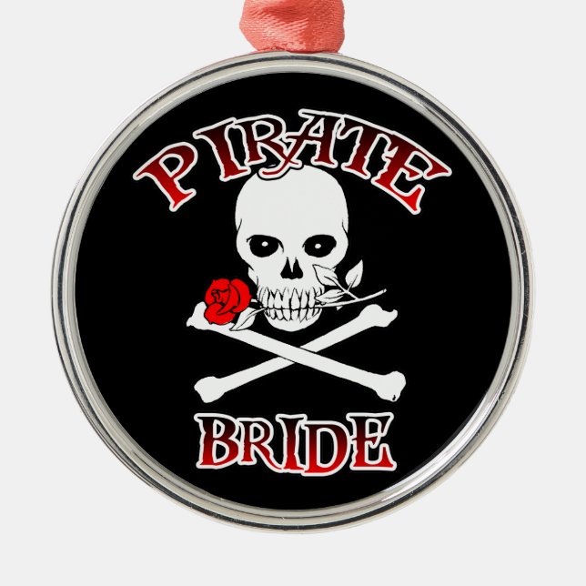 Pirate Bride Metal Tree Decoration (Front)