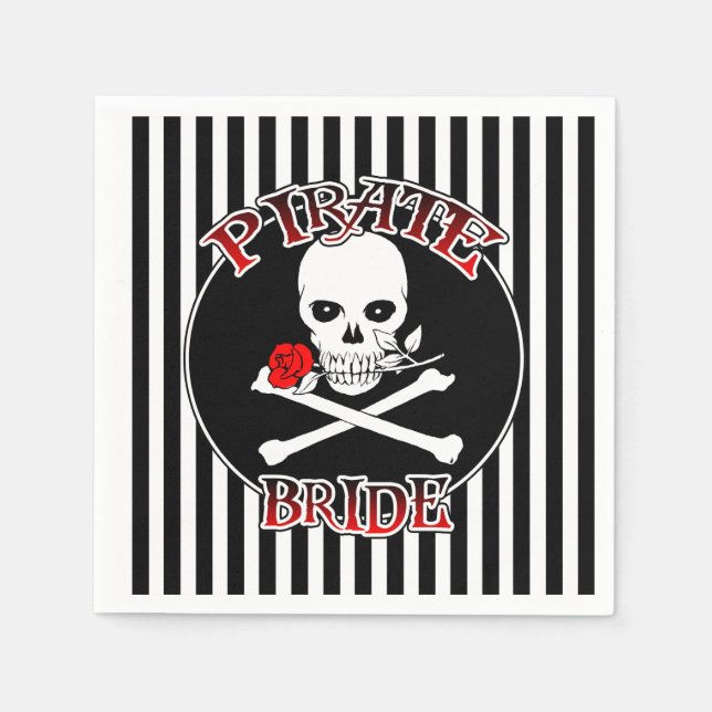 Pirate Bride Paper Napkins (Front)