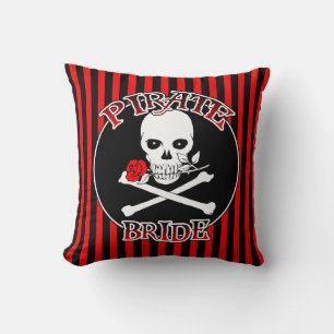 Pirate Bride Throw Pillow