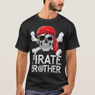 Pirate Brother T shirt Jolly Roger Flag Skull Cro