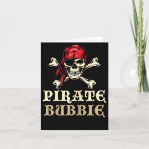Pirate Bubbie Skull Matching Grandma Halloween Card
