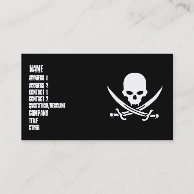 Pirate Business Card (Front)