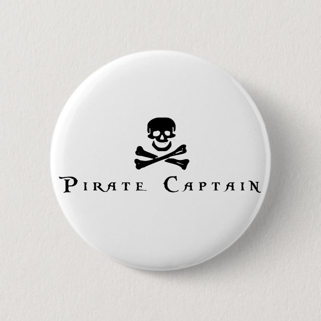 Pirate Captain 6 Cm Round Badge (Front)