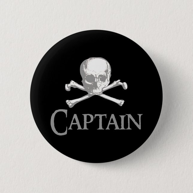 Pirate Captain 6 Cm Round Badge (Front)