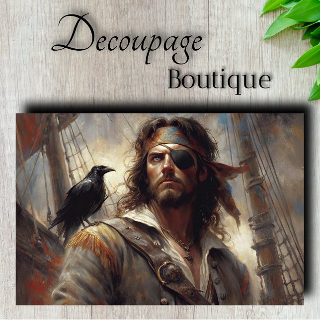 Pirate Captain Bandanna Decoupage Tissue Paper (Pirate Captain Bandana Decoupage Tissue Paper)