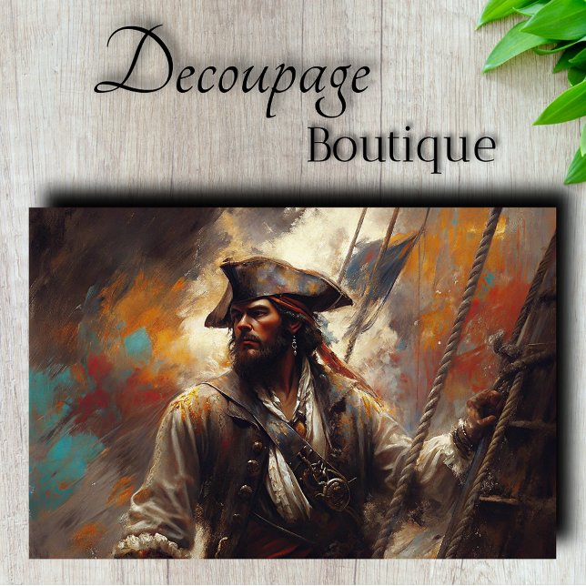 Pirate Captain Decoupage Tissue Paper (Pirate Captain Decoupage Tissue Paper)