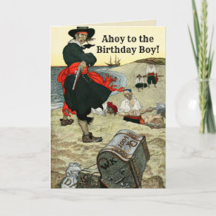 Pirate Captain Kidd Buried Treasure by Howard Pyle Card