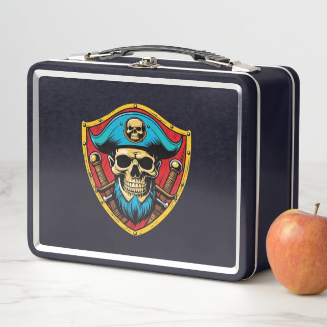 Pirate Captain Metal Lunch Box (In Situ)