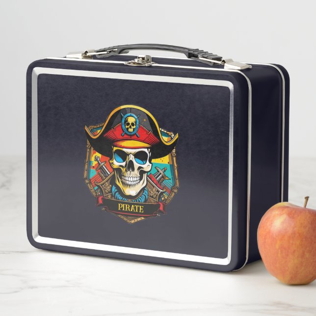 Pirate Captain Metal Lunch Box (In Situ)