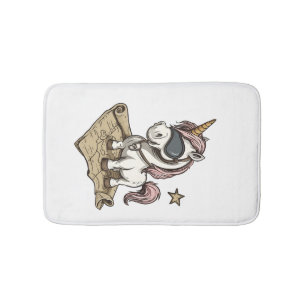 Pirate Captain Unicorn (1) Bath Mat