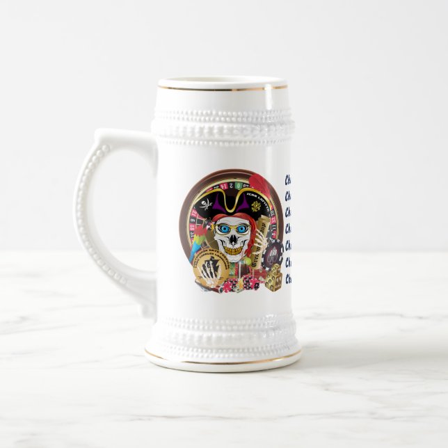 Pirate Casino 1 IMPORTANT Read About Design Beer Stein (Left)
