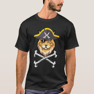 Pirate Cat Maine Coon Mum Halloween Cat Costume T-Shirt