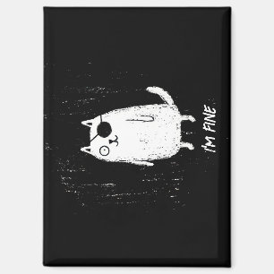 Pirate Cat – Minimal Funny Cat Art Magnet