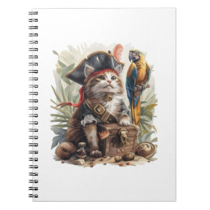 Pirate Cat Treasure Notebook